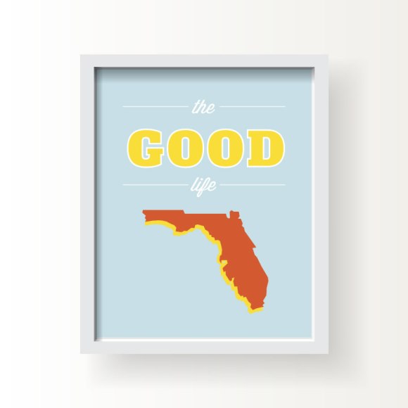 State typography, slogan, and motto art prints